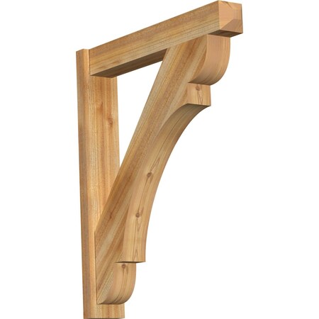 Ekena Millwork Olympic Craftsman Rough Sawn Outlooker, Western Red Cedar, 6"W x 34"D x 40"H OUT06X34X40OLY04RWR